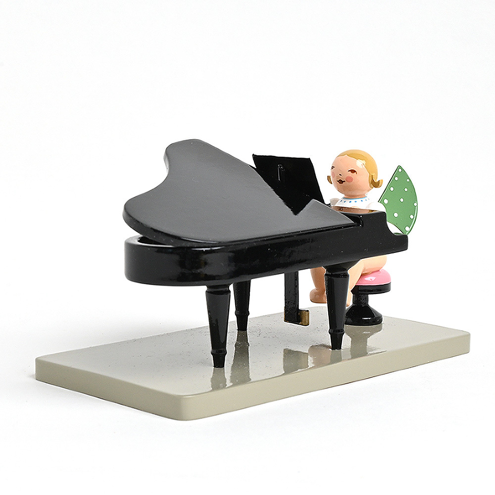 木製人形　天使のオーケストラ グランドピアノ オープン