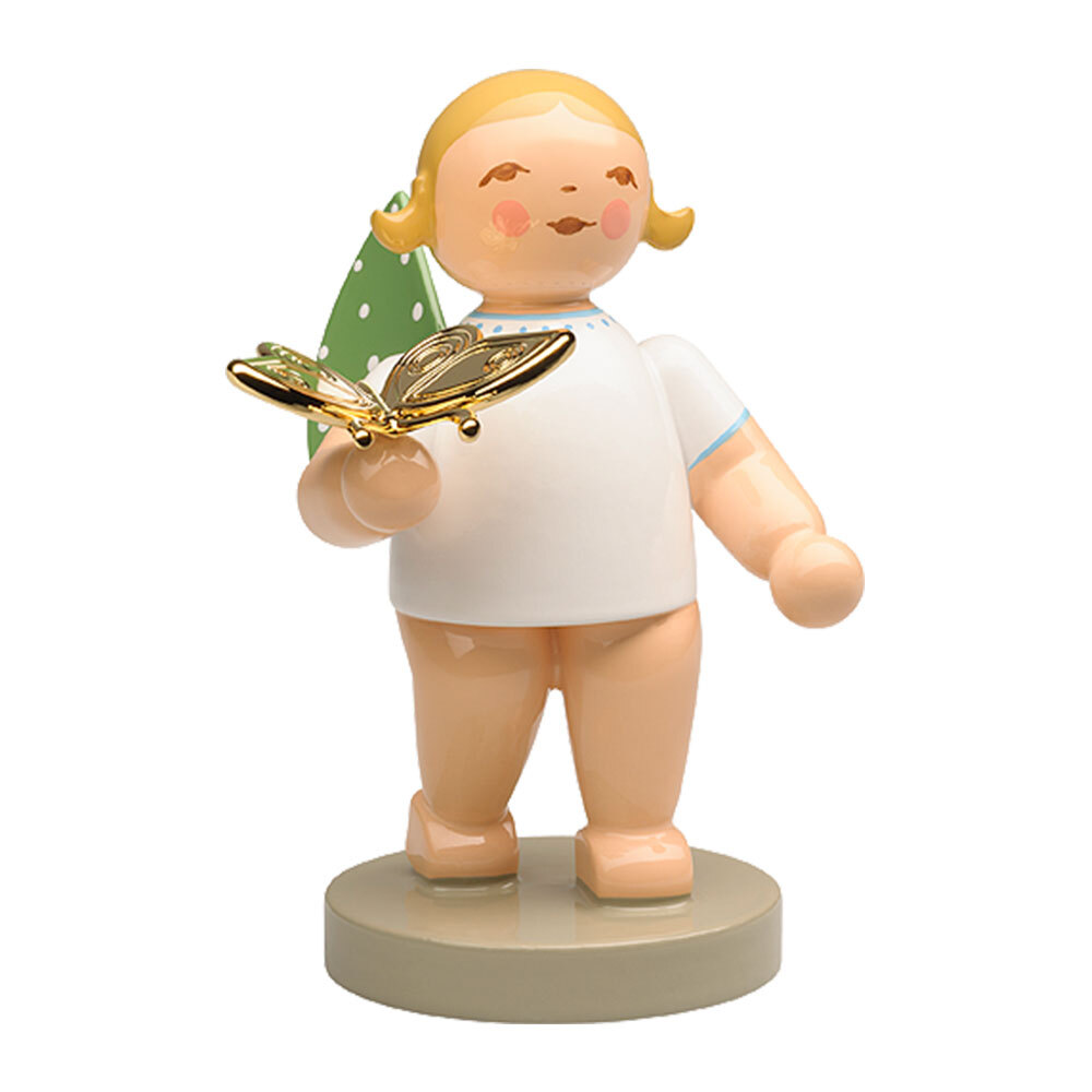 木製人形　ゴールドエディション　蝶と天使