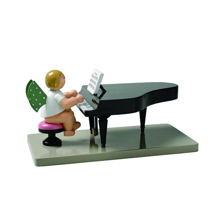 木製人形　天使のオーケストラ グランドピアノ